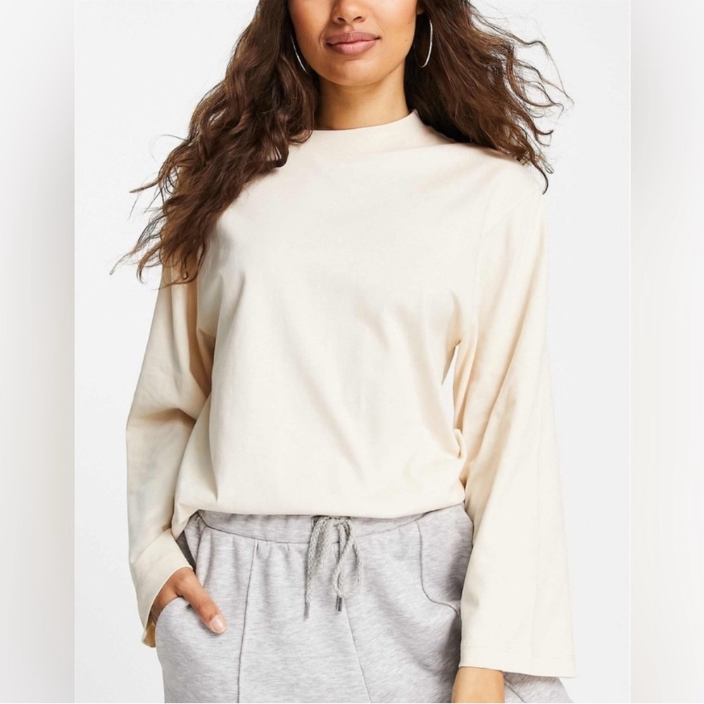 A New Day | Women’s Cream Micro Fleece Mock Neck Super Soft Sweater Size 1X - Picture 2 of 9